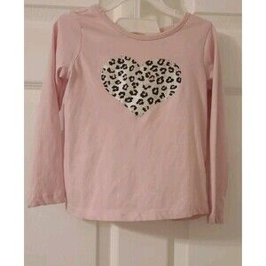 Girl's Long Sleeve Shirt 4T - Pink Heart- Limited Too